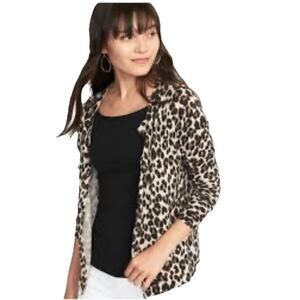 The Limited Womens Cheetah Print Cardigan Button Up Multicolor Size 3X